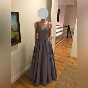 Memories Bridal & Evening Wear Elegant Purple Sparkle Evening Gown, Prom Dress